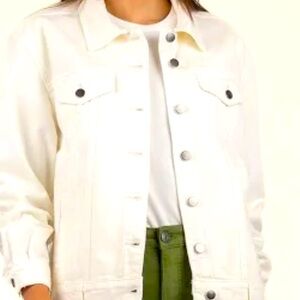 Kut from the Kloth Off-White Denim Jacket
